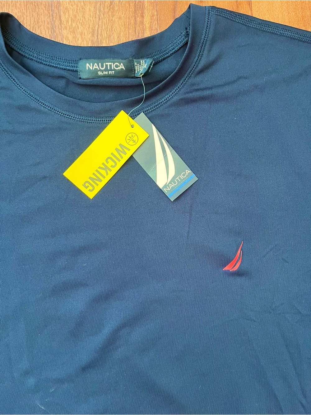Nautica men's dark navy slim fit short sleeve crewneck t-shirt - Picture 3 of 7